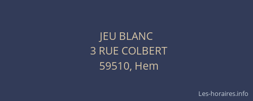 JEU BLANC