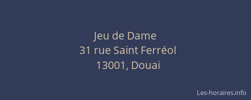 Jeu de Dame