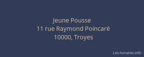 Jeune Pousse