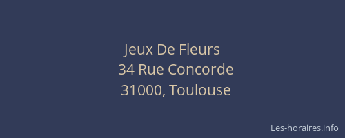 Jeux De Fleurs