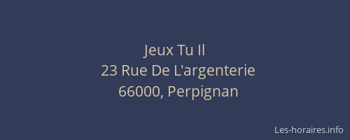 Jeux Tu Il