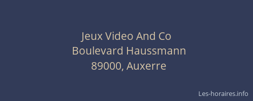 Jeux Video And Co