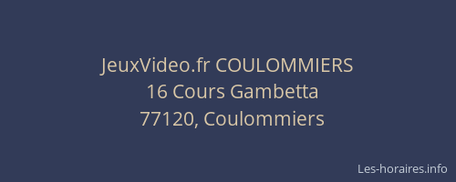 JeuxVideo.fr COULOMMIERS