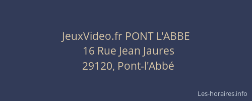 JeuxVideo.fr PONT L'ABBE