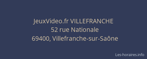 JeuxVideo.fr VILLEFRANCHE