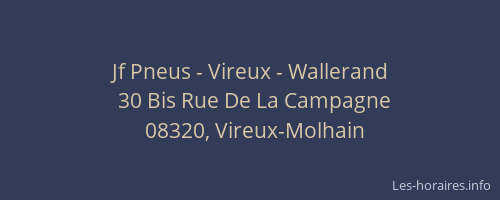 Jf Pneus - Vireux - Wallerand