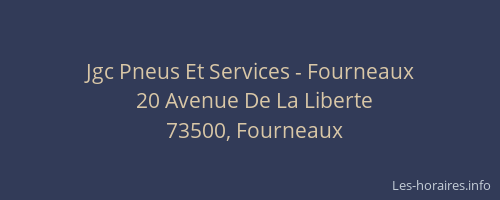 Jgc Pneus Et Services - Fourneaux