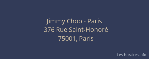 Jimmy Choo - Paris