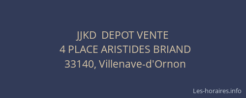 JJKD  DEPOT VENTE