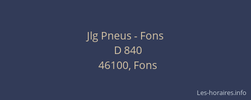 Jlg Pneus - Fons
