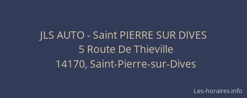 JLS AUTO - Saint PIERRE SUR DIVES
