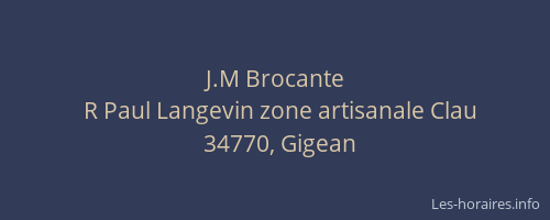J.M Brocante