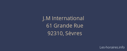 J.M International