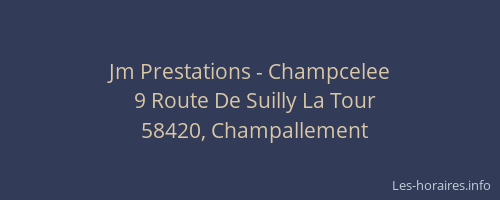 Jm Prestations - Champcelee