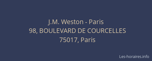 J.M. Weston - Paris