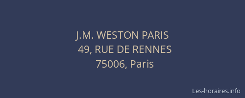 J.M. WESTON PARIS
