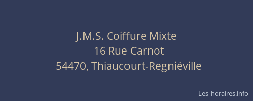 J.M.S. Coiffure Mixte