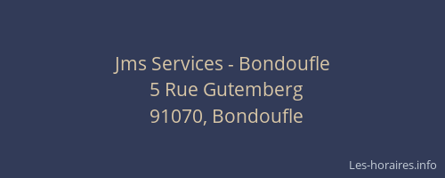 Jms Services - Bondoufle