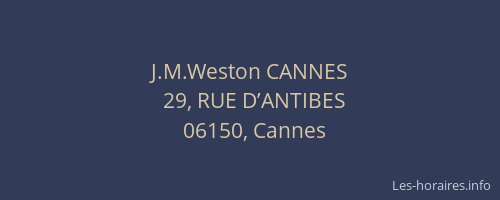 J.M.Weston CANNES