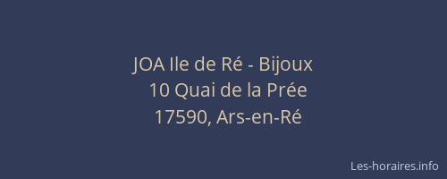 JOA Ile de Ré - Bijoux