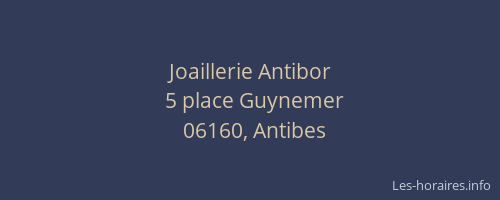 Joaillerie Antibor
