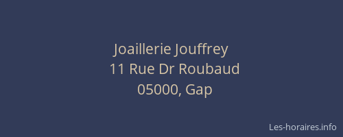Joaillerie Jouffrey