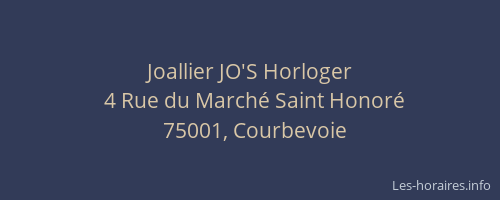 Joallier JO'S Horloger