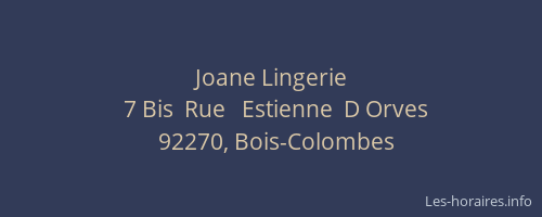 Joane Lingerie