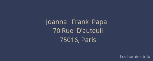 Joanna   Frank  Papa