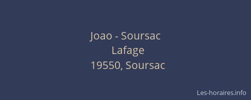 Joao - Soursac