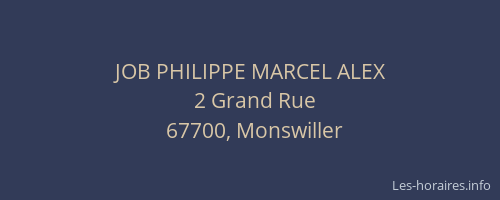 JOB PHILIPPE MARCEL ALEX