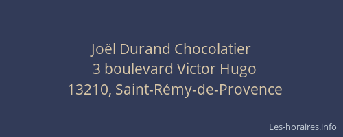 Joël Durand Chocolatier