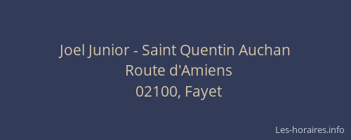 Joel Junior - Saint Quentin Auchan