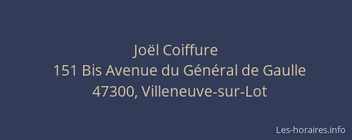 Jo&euml;l Coiffure