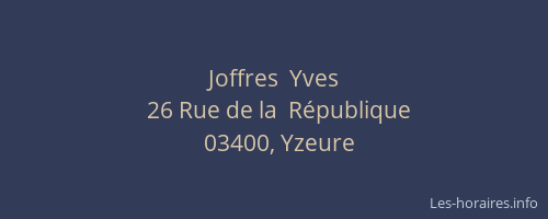 Joffres  Yves