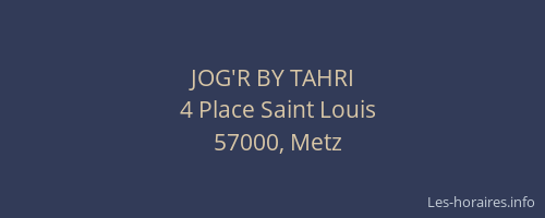JOG'R BY TAHRI
