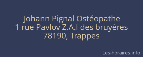 Johann Pignal Ostéopathe