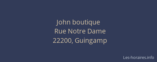 John boutique