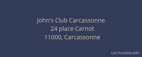John's Club Carcassonne