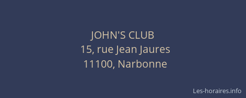 JOHN'S CLUB