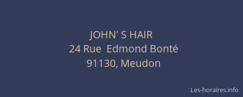 JOHN' S HAIR