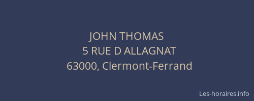 JOHN THOMAS
