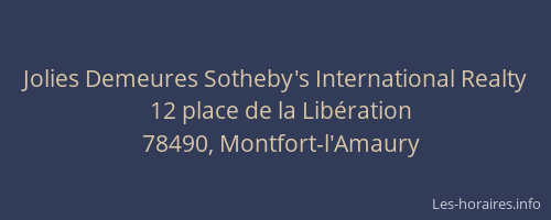 Jolies Demeures Sotheby's International Realty