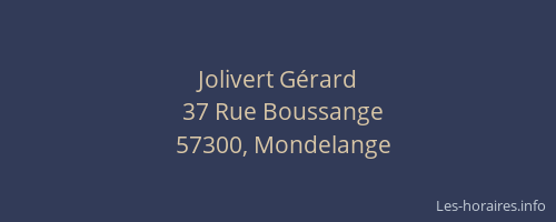Jolivert G&eacute;rard