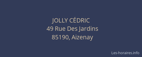 JOLLY CÉDRIC
