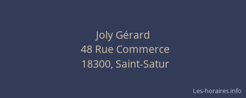 Joly G&eacute;rard