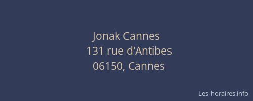 Jonak Cannes