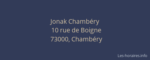 Jonak Chambéry