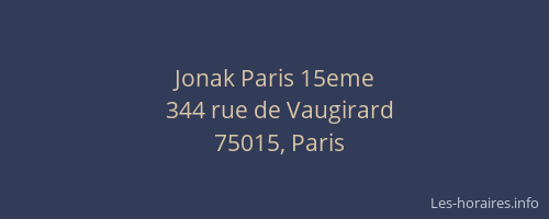 Jonak Paris 15eme