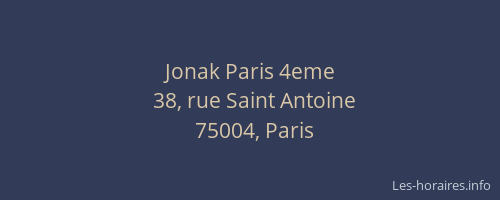 Jonak Paris 4eme